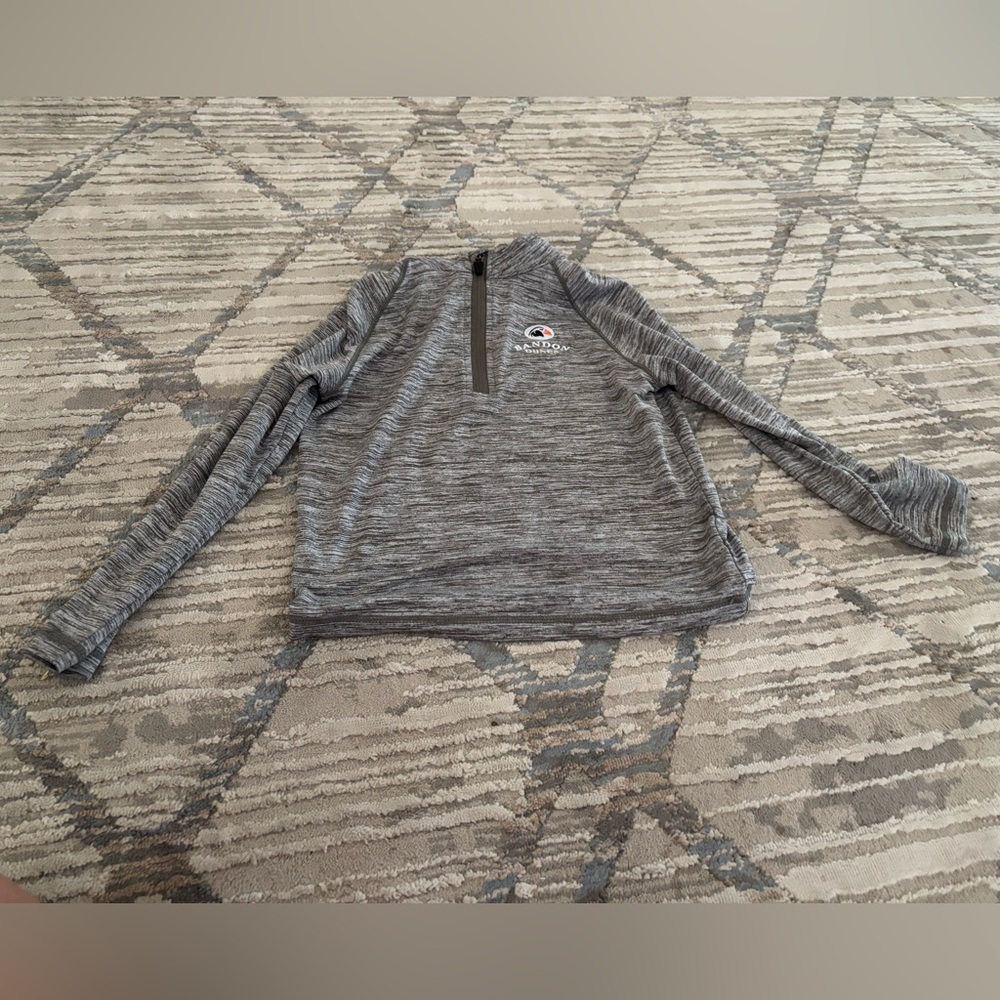 Gray Quarter-Zip Women's Sweater
